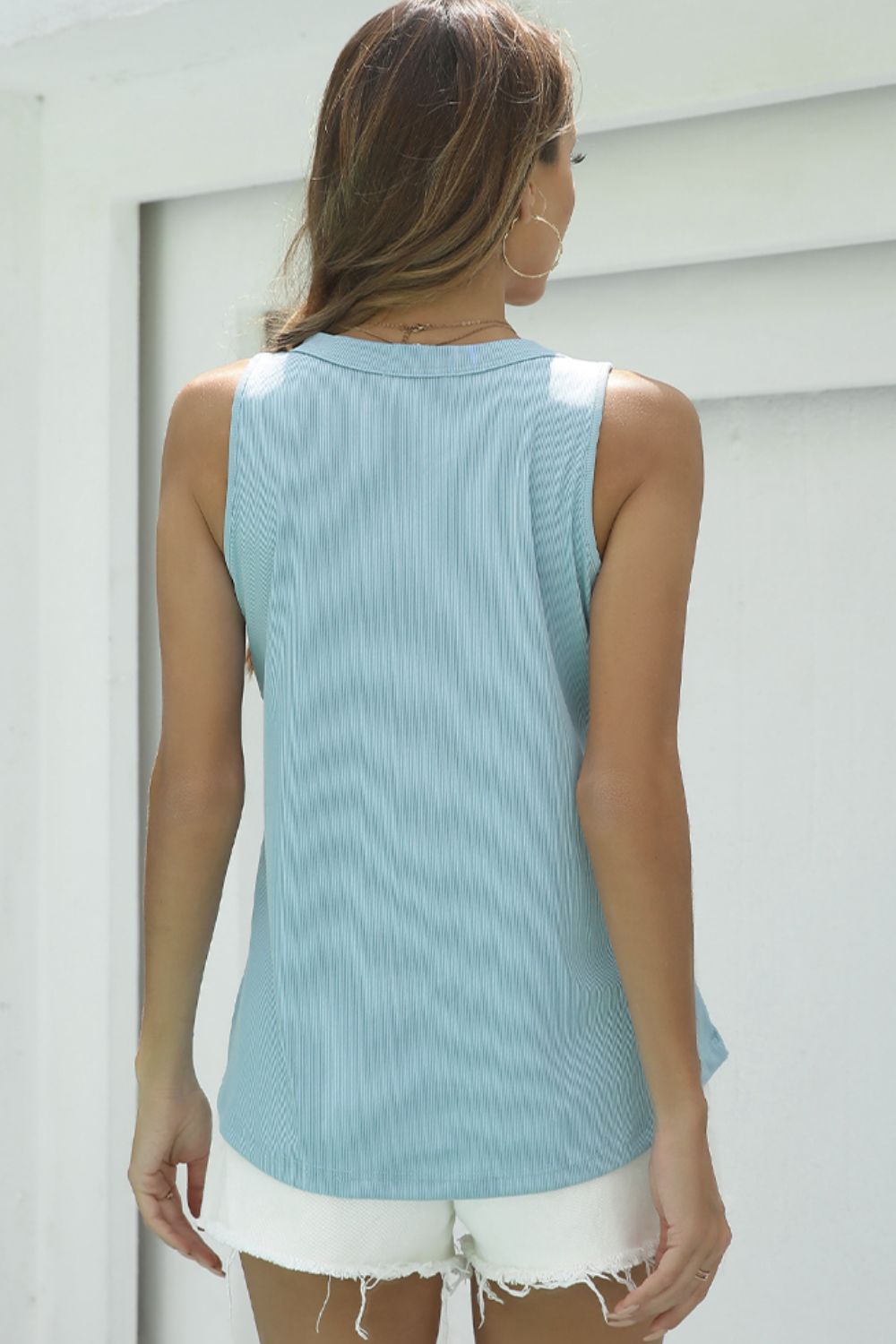 Basic V-Neck Tank-Teresa's Fashionista LLC