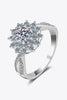 Moissanite Flower-Shape Split Shank Ring-Teresa's Fashionista LLC