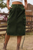 Drawstring Denim Cargo Skirt-Teresa's Fashionista LLC