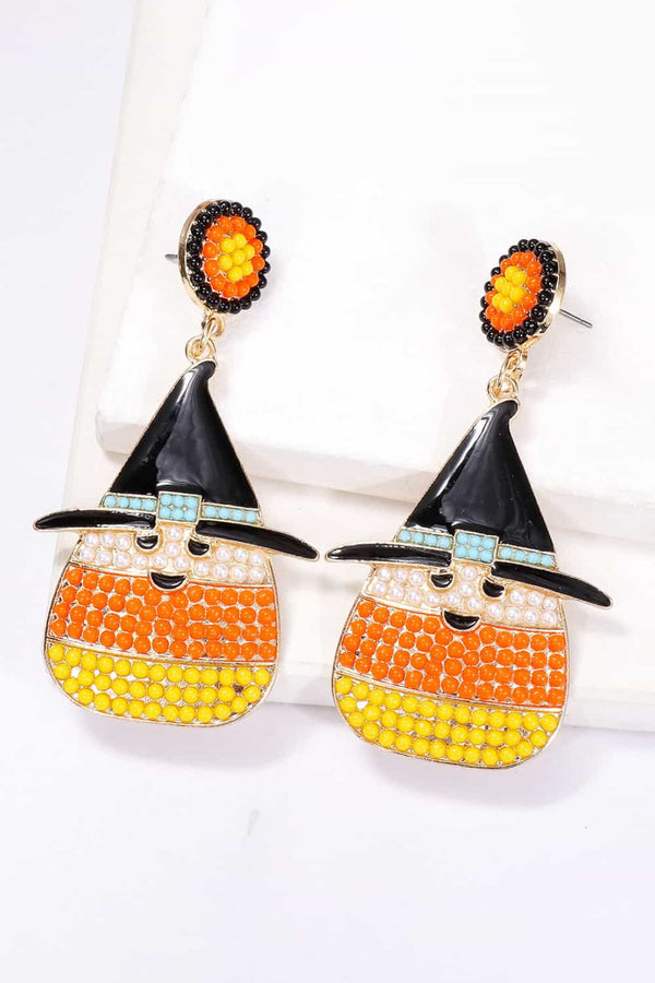Witch's Hat Shape Synthetic Pearl Dangle Earrings-Teresa's Fashionista LLC