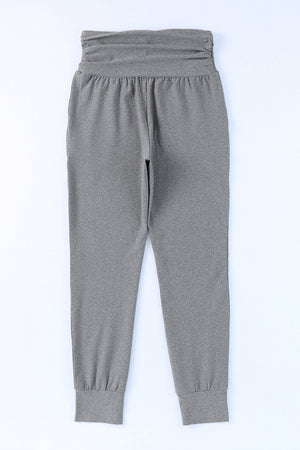 High-Rise Wide Waistband Joggers-Teresa's Fashionista LLC