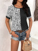 Leopard Round Neck Short Sleeve Tee-Teresa's Fashionista LLC