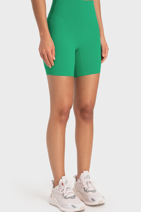 Staying Cozy Wide Waistband Biker Shorts-Teresa's Fashionista LLC