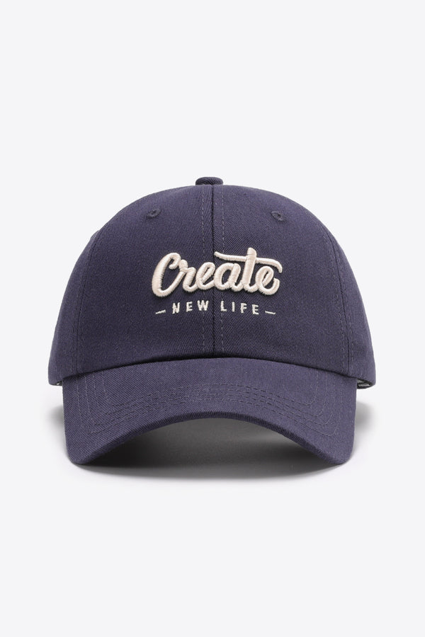 CREATE NEW LIFE Adjustable Cotton Baseball Cap-Teresa's Fashionista LLC