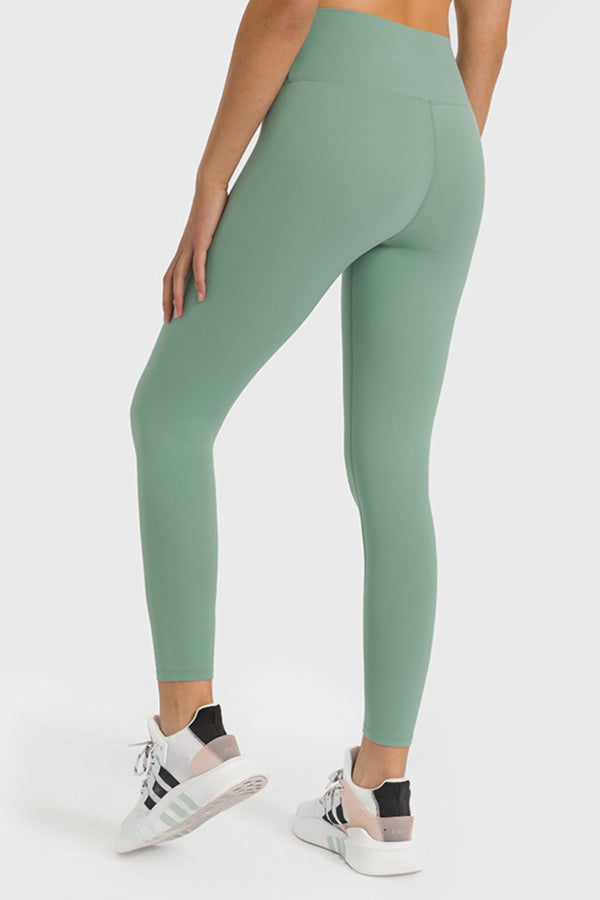 High Waist Ankle-Length Yoga Leggings-Teresa's Fashionista LLC