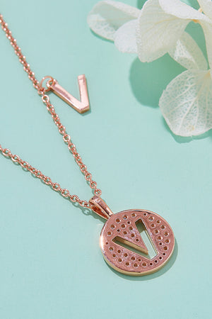 Moissanite U to Z Pendant Necklace-Teresa's Fashionista LLC