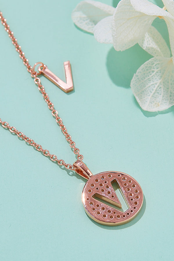 Moissanite U to Z Pendant Necklace-Teresa's Fashionista LLC