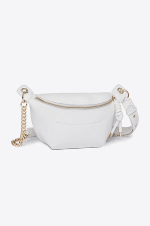PU Leather Chain Strap Crossbody Bag-Teresa's Fashionista LLC