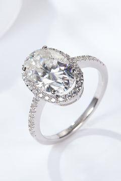 4.5 Carat Moissanite Halo Ring-Teresa's Fashionista LLC