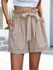 Paperbag Waist Tie Belt Shorts with Pockets-Teresa's Fashionista LLC