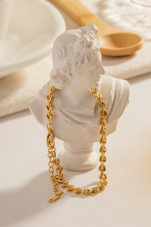 Heart Chain Lobster Clasp Bracelet-Teresa's Fashionista LLC