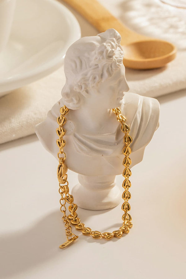 Heart Chain Lobster Clasp Bracelet-Teresa's Fashionista LLC