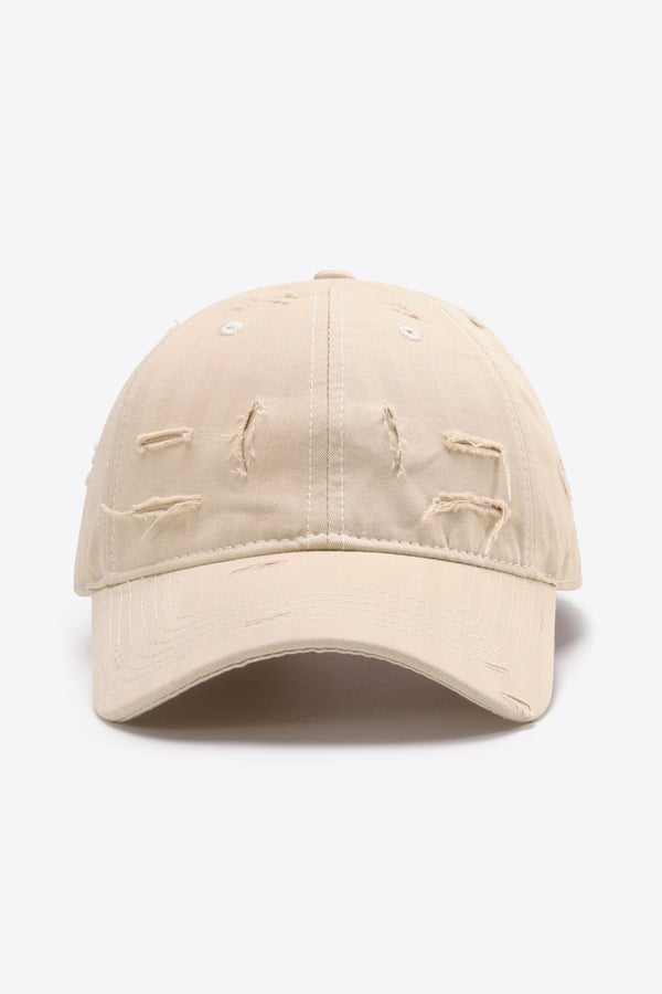 Distressed Adjustable Baseball Cap-Teresa's Fashionista LLC