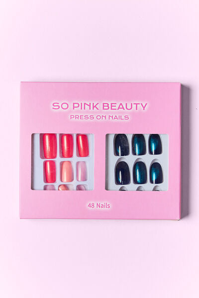 SO PINK BEAUTY Press On Nails 2 Packs-Teresa's Fashionista LLC