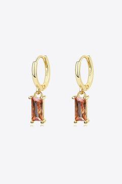 Retro 925 Sterling Silver Cubic Zirconia Drop Earrings-Teresa's Fashionista LLC
