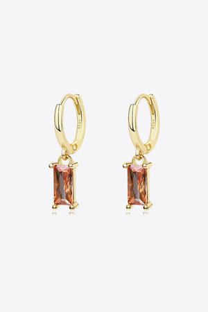 Retro 925 Sterling Silver Cubic Zirconia Drop Earrings-Teresa's Fashionista LLC