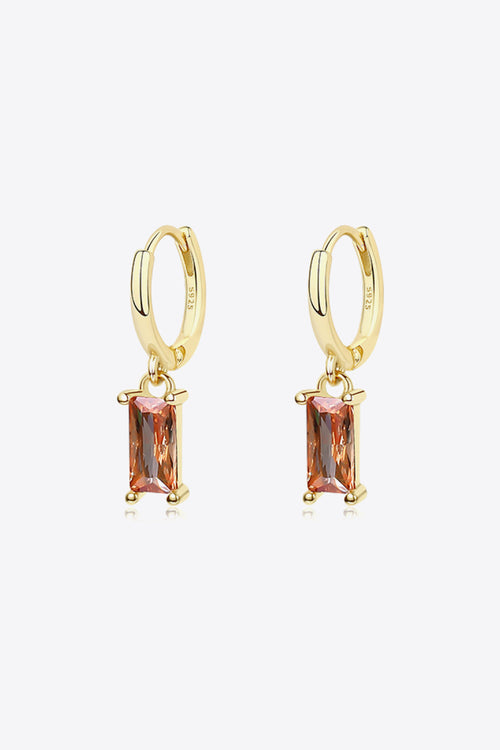 Retro 925 Sterling Silver Cubic Zirconia Drop Earrings-Teresa's Fashionista LLC
