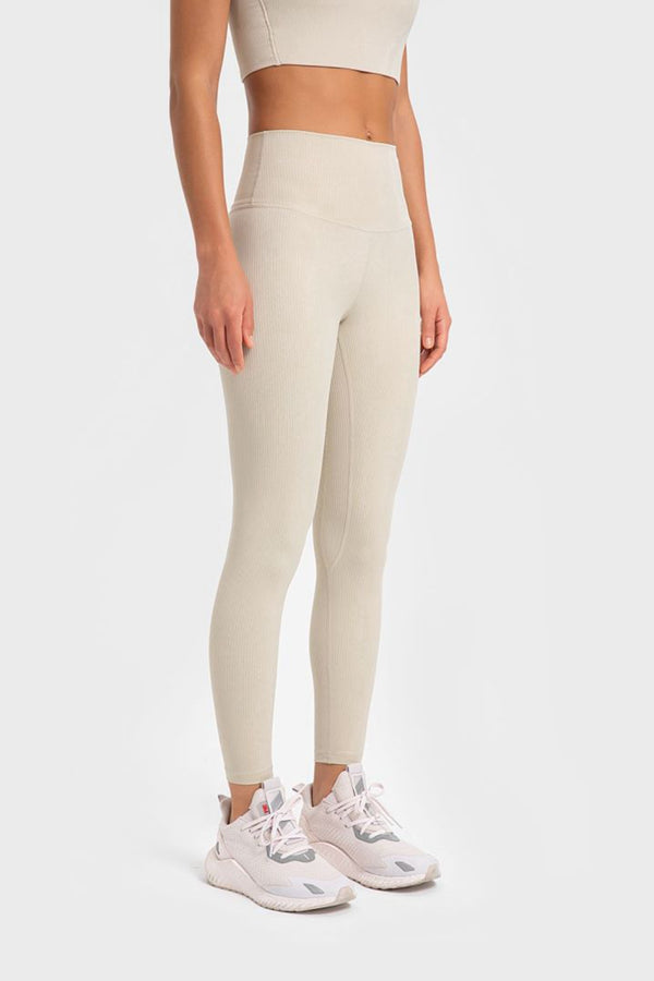 Highly Stretchy Wide Waistband Yoga Leggings-Teresa's Fashionista LLC