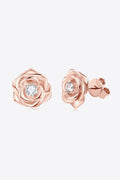 Moissanite Flower 925 Sterling Silver Earrings-Teresa's Fashionista LLC