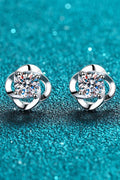 It's Your Day Moissanite Rhodium-Plated Stud Earrings-Teresa's Fashionista LLC