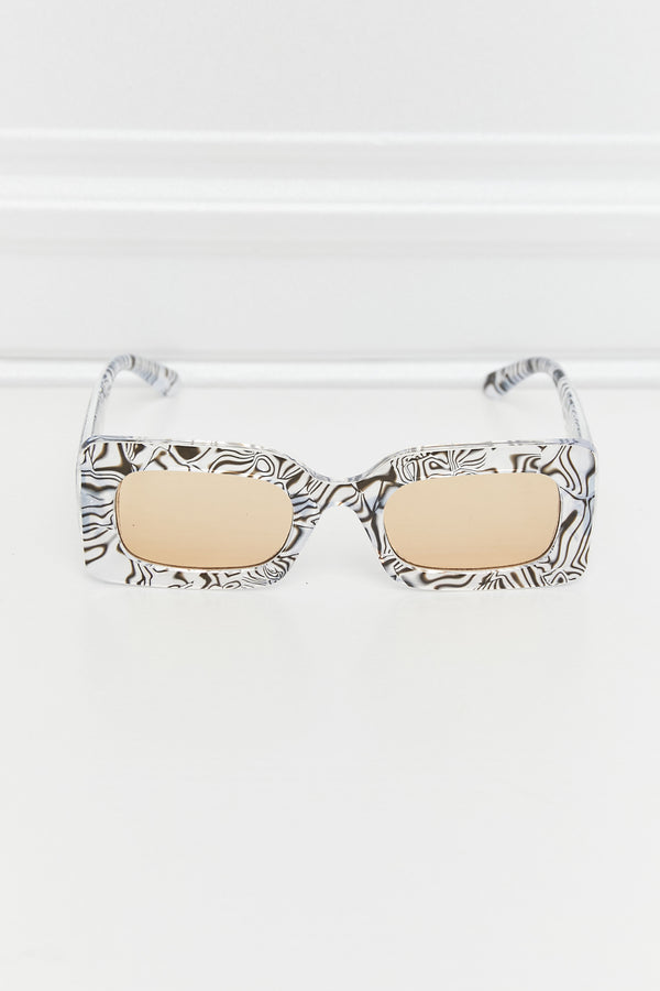Tortoiseshell Rectangle Polycarbonate Sunglasses-Teresa's Fashionista LLC