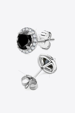 Two-Tone 4-Prong Moissanite Stud Earrings-Teresa's Fashionista LLC