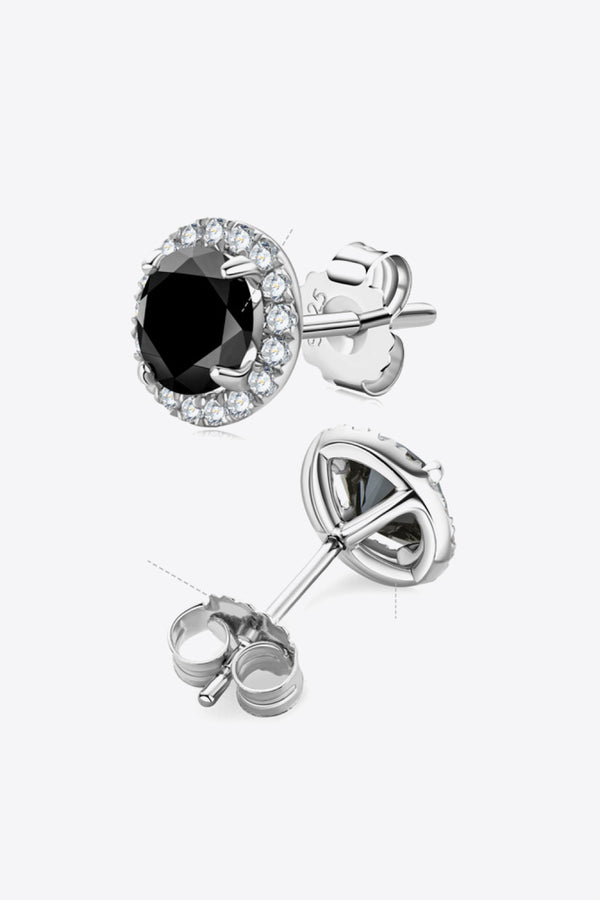 Two-Tone 4-Prong Moissanite Stud Earrings-Teresa's Fashionista LLC