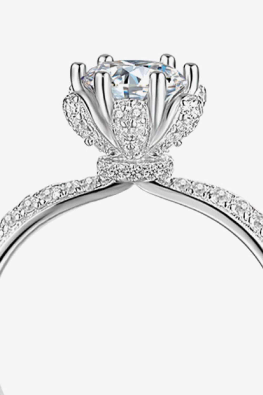 1 Carat Moissanite 6-Prong Ring-Teresa's Fashionista LLC