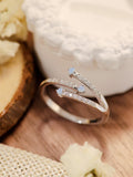 Moonstone Platinum-Plated Ring-Teresa's Fashionista LLC
