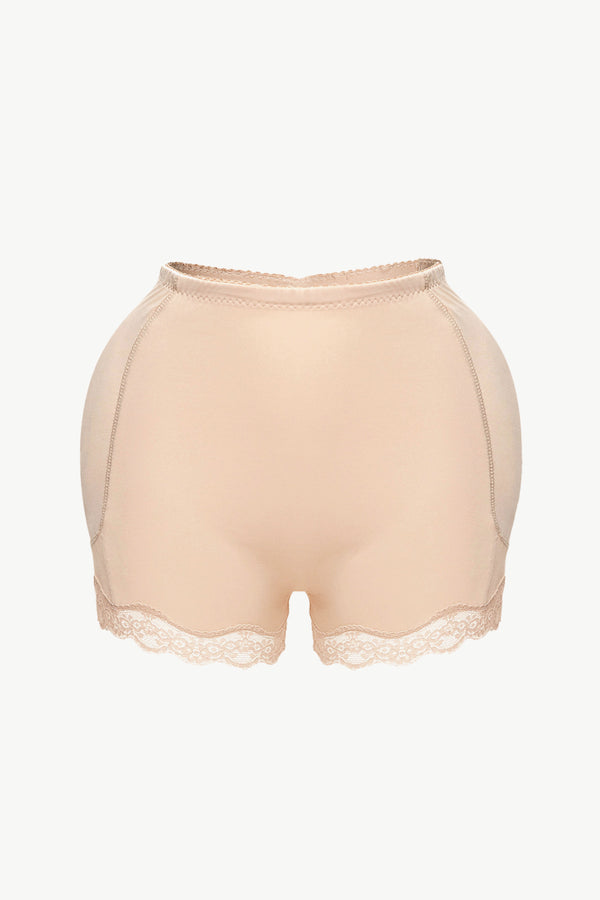 Full Size Lace Trim Shaping Shorts-Teresa's Fashionista LLC