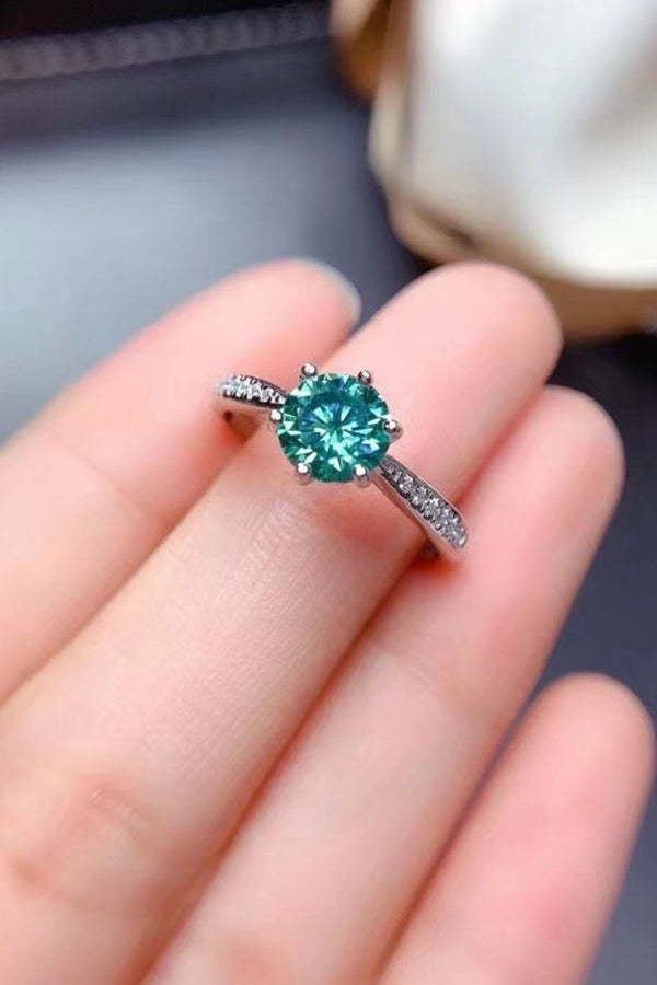 All For You 2 Carat Moissanite 925 Sterling Silver Ring-Teresa's Fashionista LLC