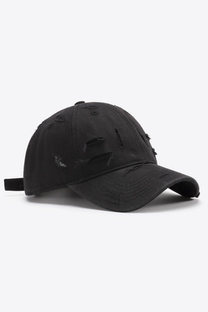 Distressed Adjustable Baseball Cap-Teresa's Fashionista LLC