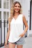V-Neck Curved Hem Satin Tank-Teresa's Fashionista LLC