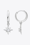 Moissanite Star Drop Earrings-Teresa's Fashionista LLC
