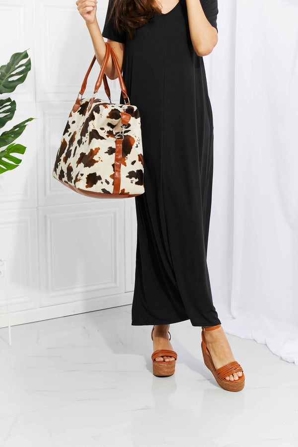Animal Print Plush Weekender Bag-Teresa's Fashionista LLC