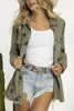 Collared Neck Star Print Long Sleeve Denim Jacket-Teresa's Fashionista LLC