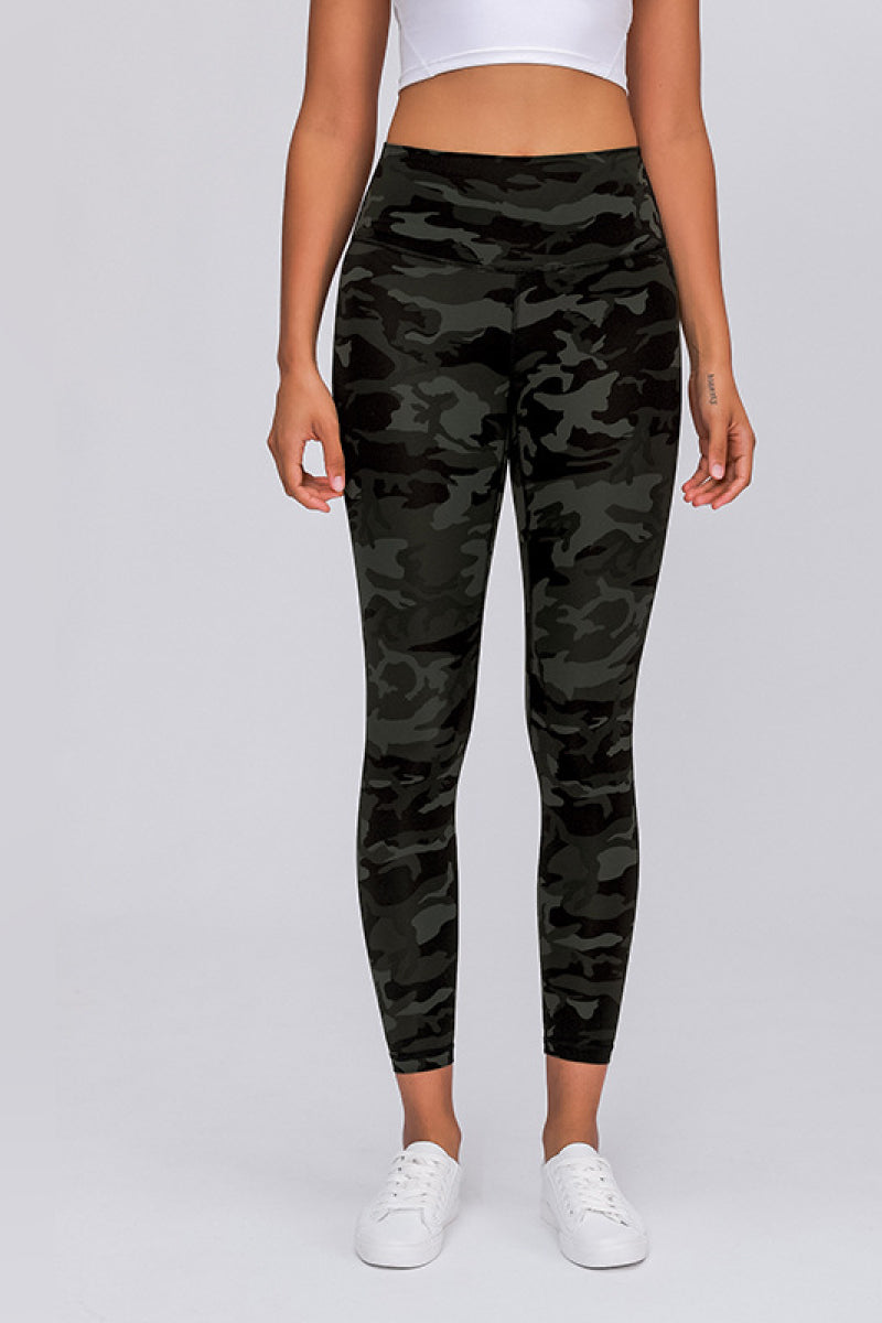 Wide Seamless Band Waist Sports Leggings-Teresa&#39;s Fashionista LLC