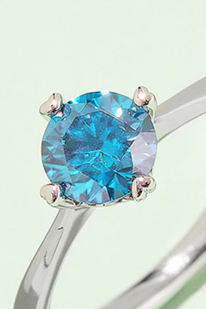 1 Carat Moissanite 925 Sterling Silver Solitaire Ring-Teresa's Fashionista LLC