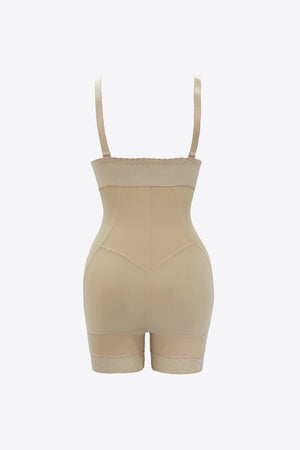 Full Size Zip Up Under-Bust Shaping Bodysuit-Teresa's Fashionista LLC