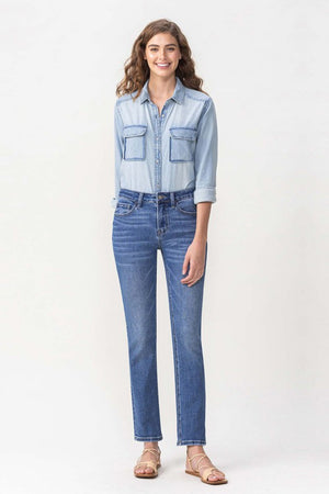 Lovervet Full Size Maggie Midrise Slim Ankle Straight Jeans-Teresa's Fashionista LLC