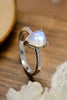 High Quality Natural Moonstone Teardrop Side Stone Ring-Teresa's Fashionista LLC
