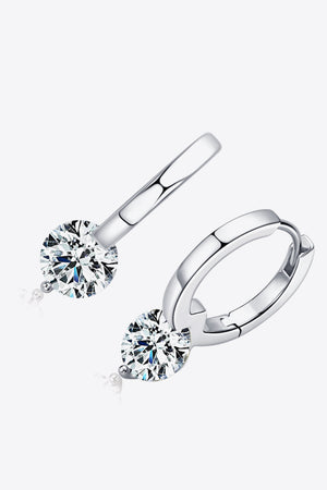 2 Carat Moissanite 925 Sterling Silver Drop Earrings-Teresa's Fashionista LLC