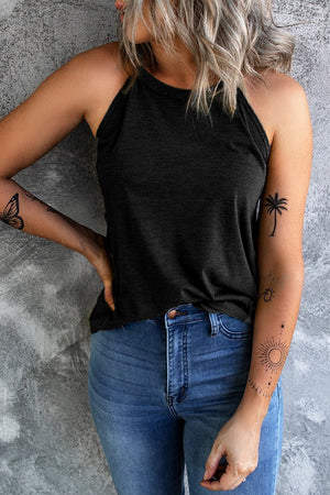 Curved Hem Grecian Tank Top-Teresa's Fashionista LLC