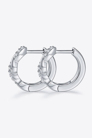 Moissanite Twisted Platinum-Plated Earrings-Teresa's Fashionista LLC