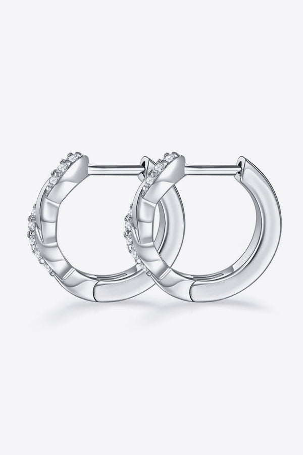 Moissanite Twisted Platinum-Plated Earrings-Teresa's Fashionista LLC
