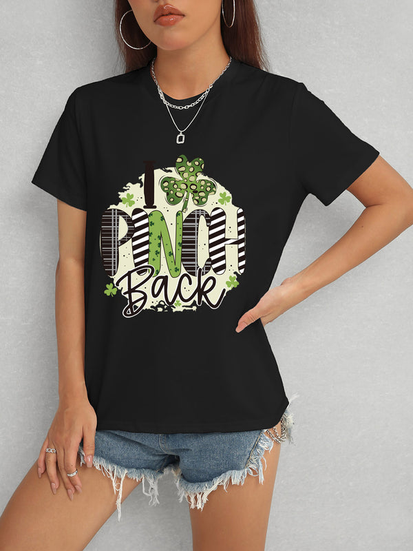 I PINCH BACK Round Neck Short Sleeve T-Shirt-Teresa's Fashionista LLC