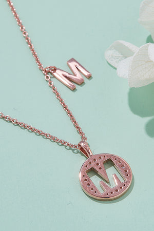 Moissanite K to T Pendant Necklace-Teresa's Fashionista LLC