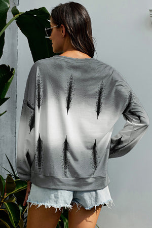 Tie-Dye Drop Shoulder Round Neck Sweatshirt-Teresa's Fashionista LLC