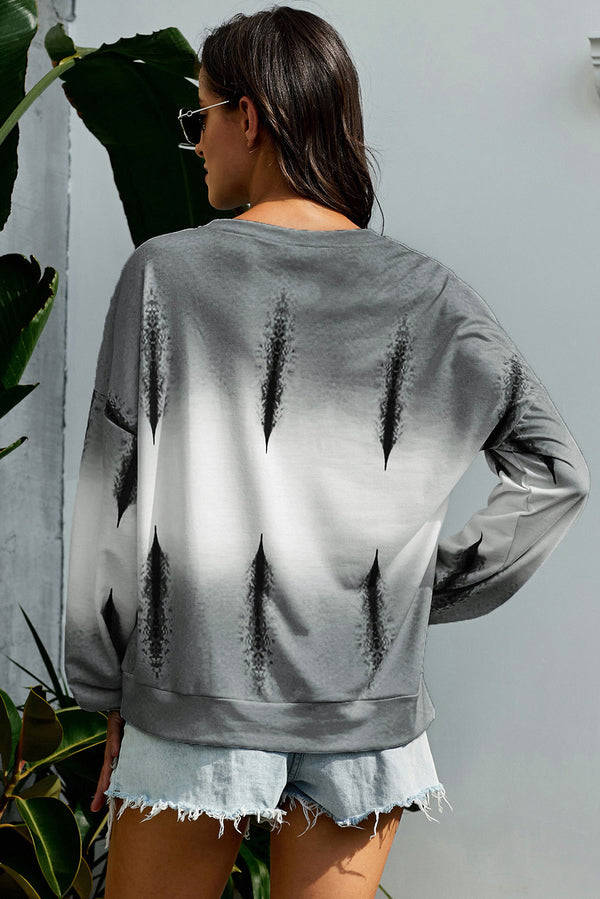 Tie-Dye Drop Shoulder Round Neck Sweatshirt-Teresa's Fashionista LLC