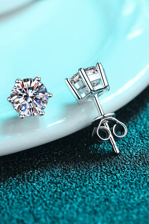 Endless Cheer Moissanite Stud Earrings-Teresa's Fashionista LLC
